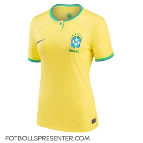 Brasilien Hemma Matchtröja Dam VM 2022 Kortärmad